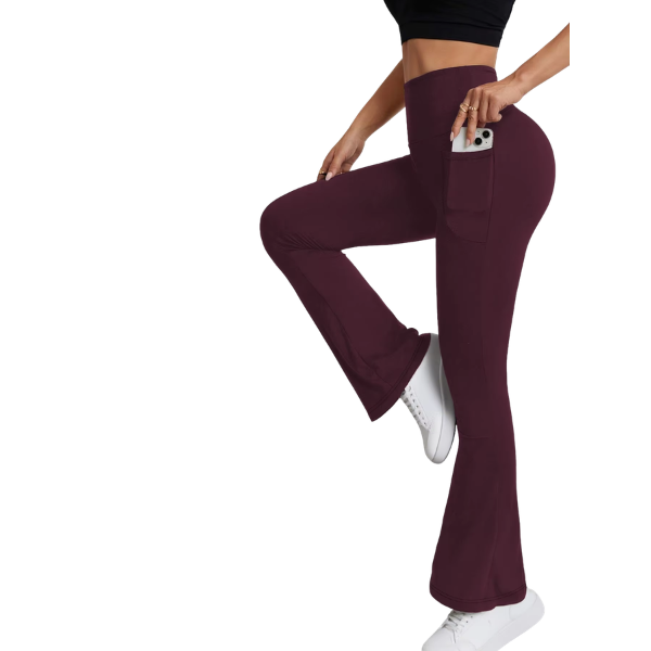 Legging Flare Feminina de Cintura Alta com Bolso