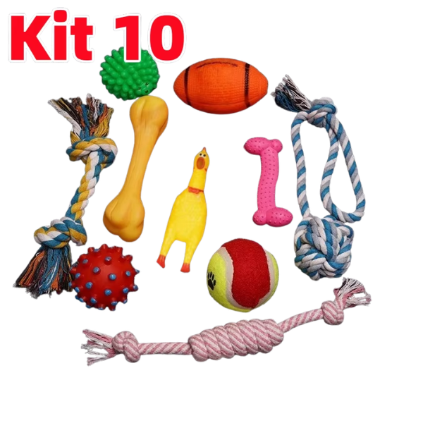Kit de Brinquedos Interativos para Cães