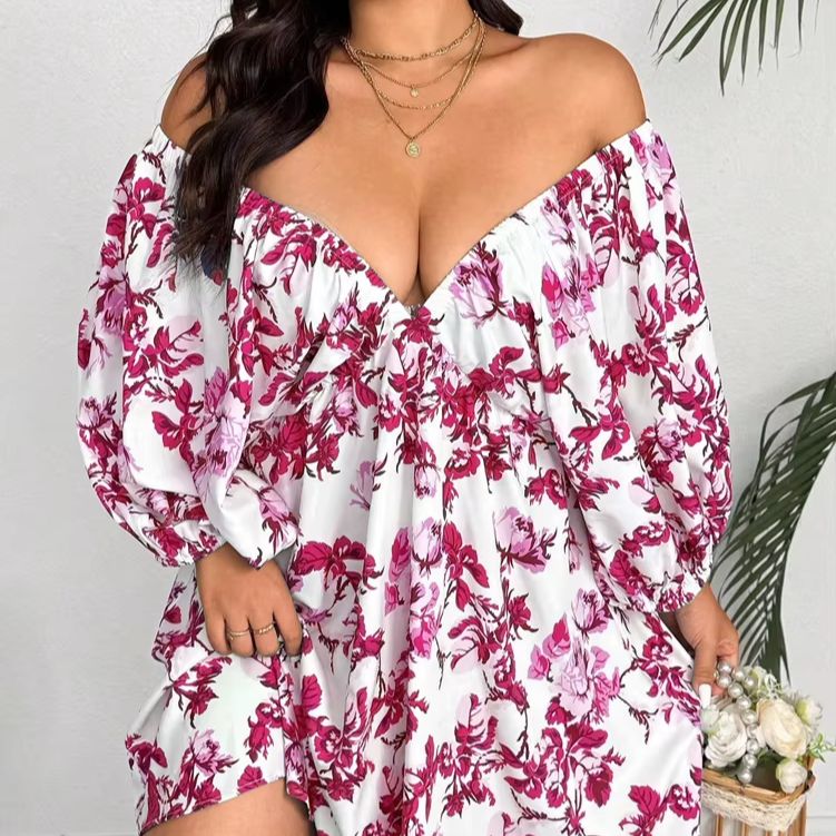 Vestido Feminino Ombro A Ombro Estampado