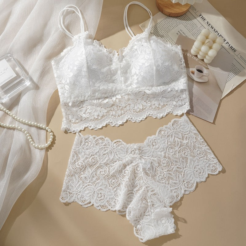 Conjunto Lingerie Rendado com Top e Calcinha